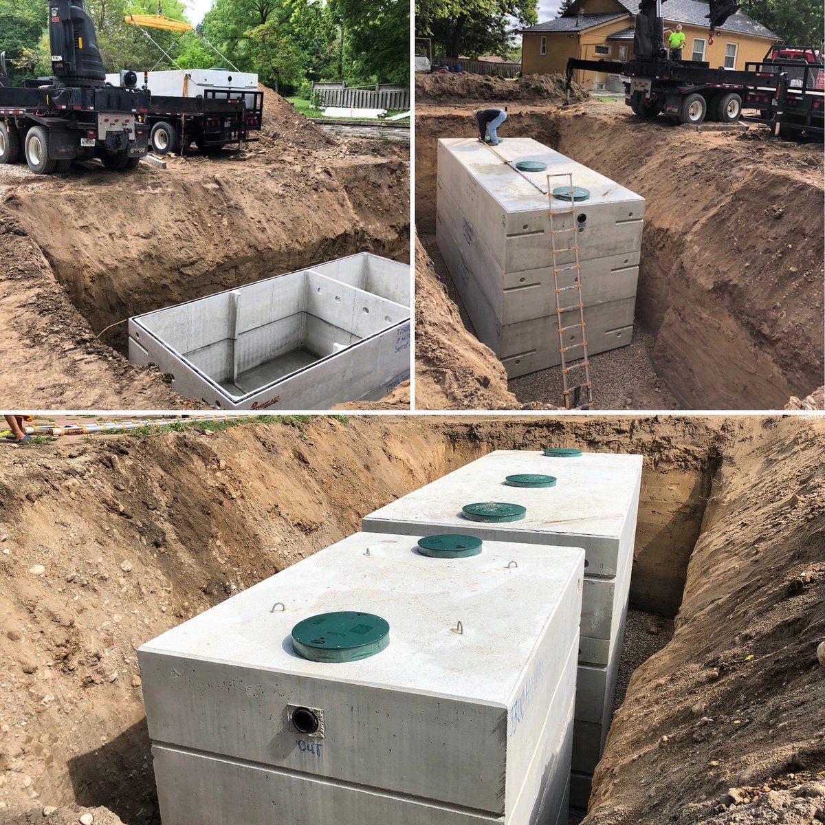 UnitPrecast's tweet photo. 7750 IG Septic tank with #Polylok 525 Effluent Filter and a 3300 IG Pump Tank make up this conventional #septicsystem for a Church. Nice installation by Weber Environmental Services. #precastproud #onsiteproud https://t.co/xHvU9ejOMM