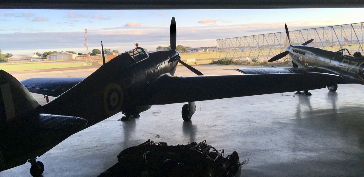 MCAAviation's tweet photo. MCA Aviation is proud to support the @RAFBBMF. This goes to prove that when you advertise hangarage, you never know who might respond! Always a privilege to see and hear such amazing aircraft and even better to house them (albeit only temporarily) in our hangar once again. https://t.co/6lKz2026mg