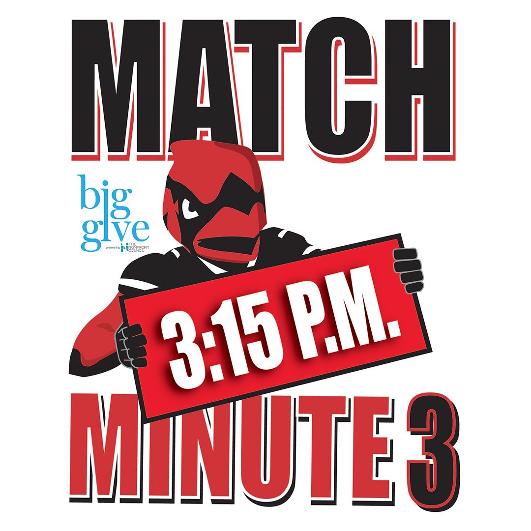 We are just $2,000 away from our #BigGive2020 goal!! Any gift made up to $100 at 3:15 PM will he MATCHED! Will you help us reach our goal? bit.ly/2Z3AMWQ
