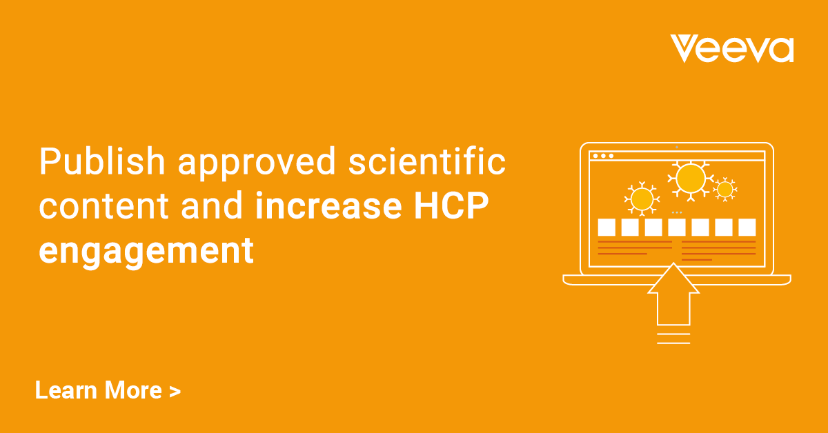 veevasystems's tweet photo. How can you ensure HCPs have instant access to the latest approved scientific documents? Digital publishing within Vault MedComms allows #medical affairs to seamlessly publish approved #scientificcontent to #digital channels. Learn more: https://t.co/7Ltwo091lT https://t.co/5cfbC8R4M4
