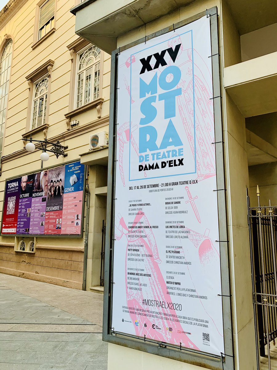 A por el #Teatro! #CulturaSegura #Elche <a href="/LaPlataformaElx/">La Plataforma</a> <a href="/granteatre/">Gran Teatre d'Elx</a> 🎭