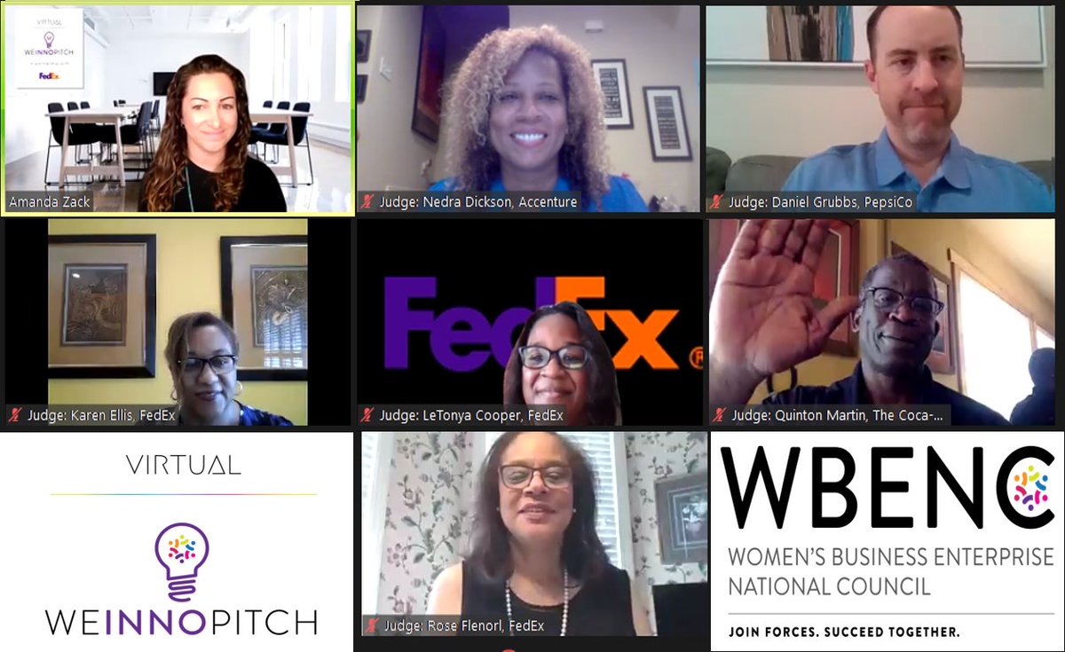 Good luck to all the <a href="/WBENCLive/">WBENCLive</a>  WeInnovPitch Finalists! 

Our fabulous judges are going to have a tough time scoring  all these great pitches today!  

Very excited to hear insights from Daniel Grubbs, Managing Director - <a href="/PepsiCo/">PepsiCo</a> Ventures Group!