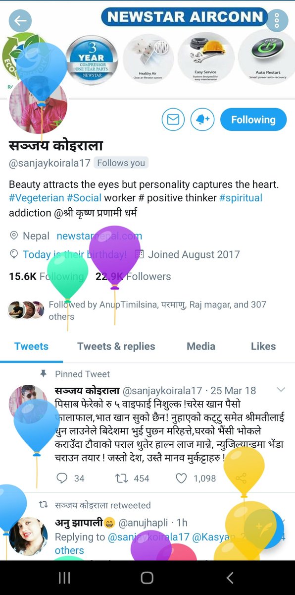 जन्म दिनको असिम सुभ कामना बन्धु शब्दमा भन्दा धेरै माया मनमा 💕💕 @sanjaykoirala17 🎂🎂