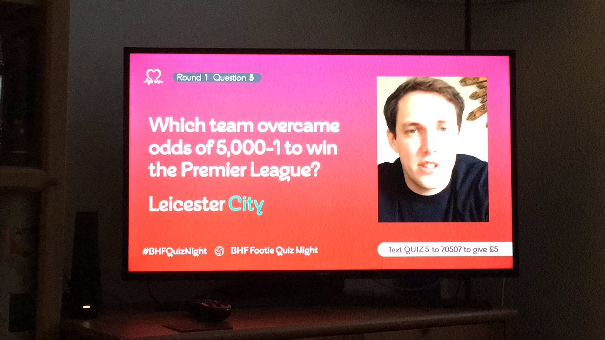 PorkpieCM's tweet photo. Yes it was! @LCFC #BHFQuizNight @TheBHF https://t.co/yyp8cVSo3Q