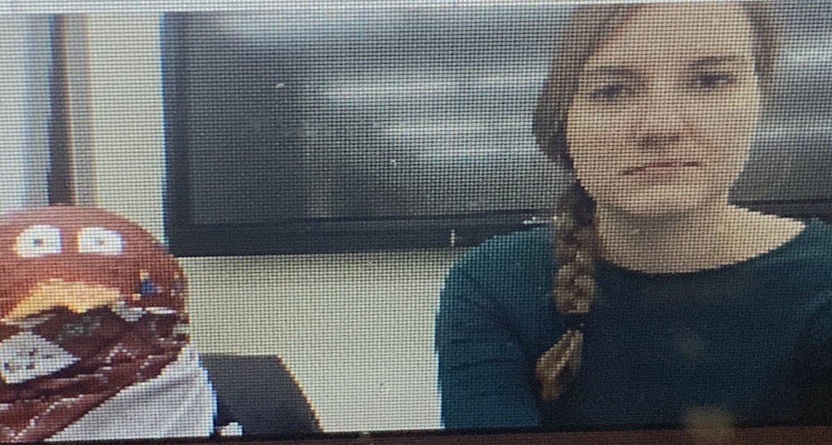 ChillyAtMorton's tweet photo. I made an appearance in class today with @missk_1215!!!!!! I don’t think she found my joke funny. #hellostudents #remotelearning https://t.co/qyuqll8nd9
