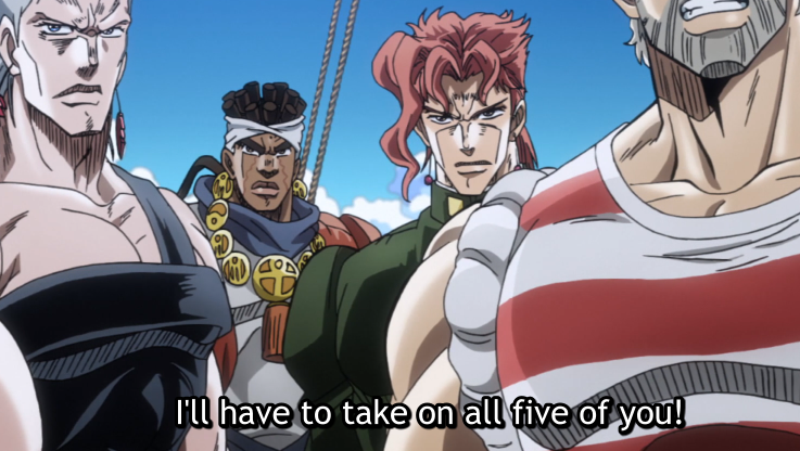 KakyoinDaily's tweet photo. Kakyoin is more than ready to take on all five of them at the same time! https://t.co/7DTBb7qLRE