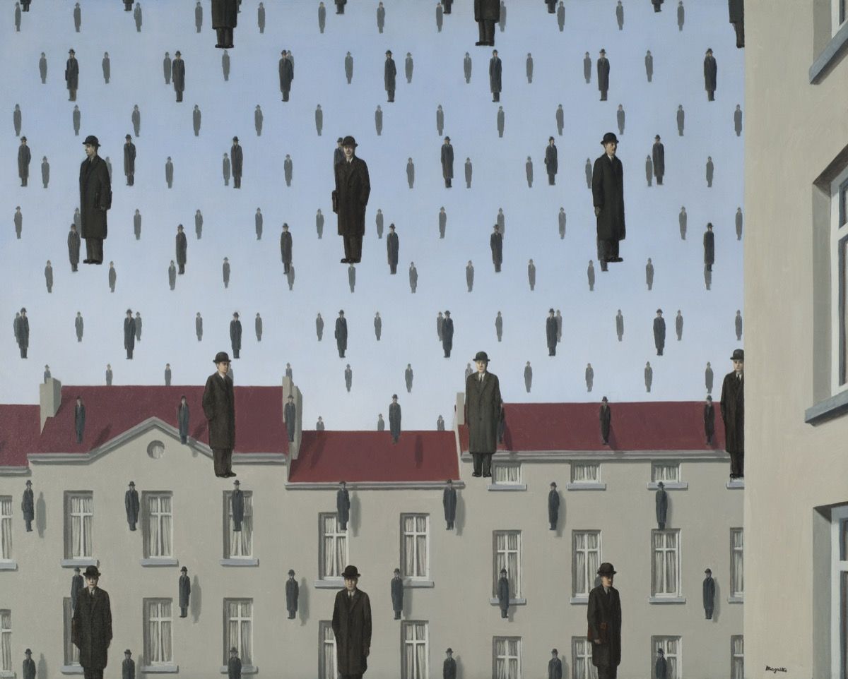 1/ TIL that this René Magritte painting is called Golconda. Why did a Belgian surrealist painter name this after a dilapidated fort in Hyderabad, India? In the past, Golconda was synonymous for a "mine of wealth" as diamonds like the Koh-i-noor were found in surrounding mines.