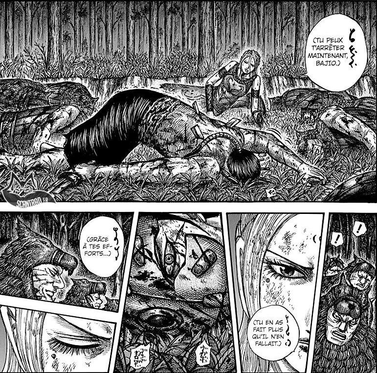 20) j’ai été particulièrement touché par cette scène, Bajio s’est complètement transformé en un animal enragé pour défendre Yotanwa, son regard plein de rage est tellement éloquent, shunmen dira juste après « NOUS POUVIONS RESSENTIR LES HURLEMENTS INTÉRIEURS DE NOTRE CAMARADE »