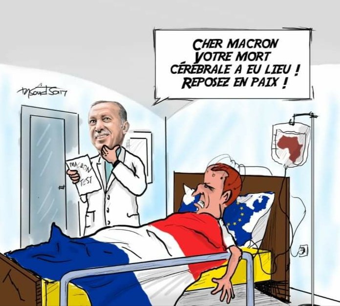 BlueeHomeland's tweet photo. La déclaration de Macron, "notre problème n'est pas avec le peuple turc, mais avec Erdogan" est une position prise par la France contre les pays qu’elle exploite. Erdogan est le président de la République de Turquie. Il représente 83 millions de citoyens turcs.
# https://t.co/QYFrfuqMsr