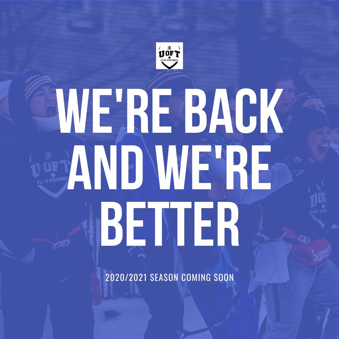 UofTWFootball's tweet photo. It’s official, we’re back for 2020/2021!! A Covid-19 action plan has been established to ensure a safe return to the field. Stay tuned for info on upcoming practices! https://t.co/hB7SlJssnU