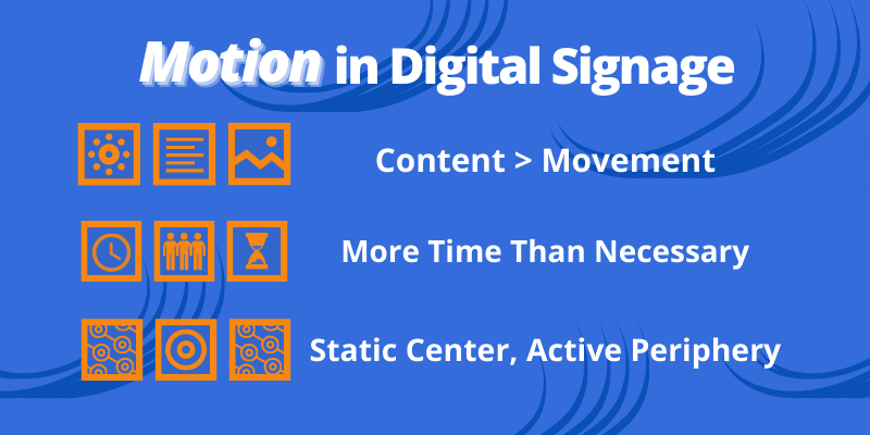 wirespring's tweet photo. #digitalsignage Tip 7: Movement can make content more eye-catching and memorable! However, poorly-planned motion can decrease overall effectiveness. In order to fully utilize the digital medium, here are 3 things you should focus on.

Read Full Article At: https://t.co/jZBGMOCJIn https://t.co/A2edjc0WOD
