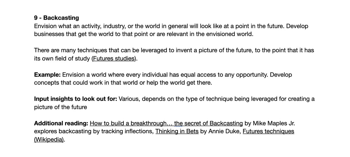 9 – BackcastingOn building breakthroughs and developing new opportunities through backcasting with reads from  @m2jr and  @AnnieDuke