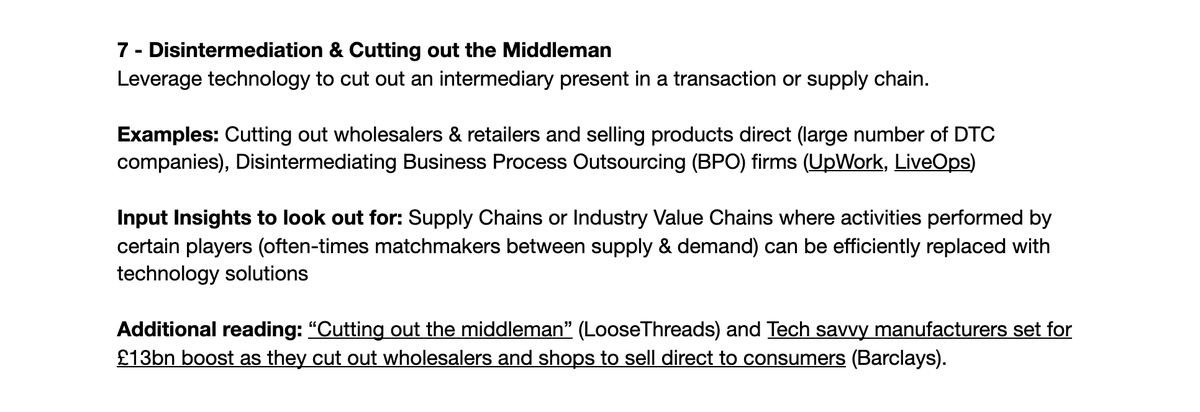 7 – Disintermediation / Cutting out the MiddlemanFeaturing reads from  @loosethreadscom and  @barclays highlighting the rise of this model in the retail brand landscape
