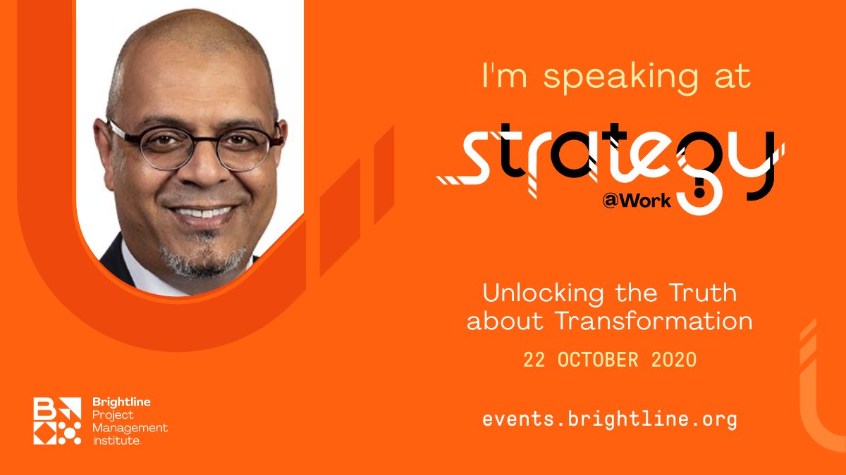 SunilPrashara's tweet photo. In our uncertain world, the only thing that is certain is that #leaders need to start doing things differently. Join me and @BrightlineOrg on 22 Oct as we unlock the truth about #transformation with global #strategy experts. Register now for Strategy@Work. https://t.co/FIeTgprOVn https://t.co/C63B8Ro0dS