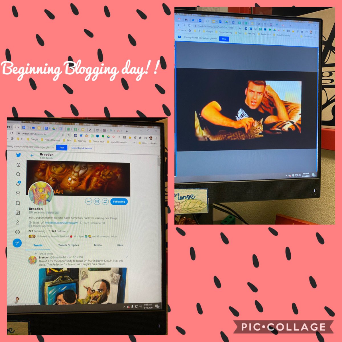 EduTech_Ness's tweet photo. One of my favorite days! Learning about #blogging #vlogging!! We are checking out @BraedenArt and @KristenAsAMom hubby Cory!
#vlog #blog #learning #teacher #teacherlife #meankitty #teachersofinstagram #teacher #teachersfollowteachers #studentlife #education #distancelearning https://t.co/O8rydY7klb