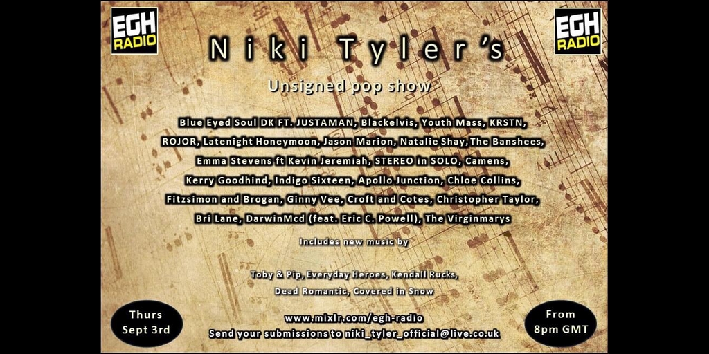 Stereo_in_Solo's tweet photo. @nikityler1 3 Sept Show @EGHRadio on @mixcloud 
https://t.co/1h7TZO1Hhh
ft @Stereo_in_Solo 
https://t.co/w7ev8iFu2G
@NatalieShay_
@estevensmusic
 #CroftandCotes 
@EDHbandUK
@kendallrucks
@camensuk
@KerryGoodhind
#IndigoSixteen https://t.co/EHCmecpQFX