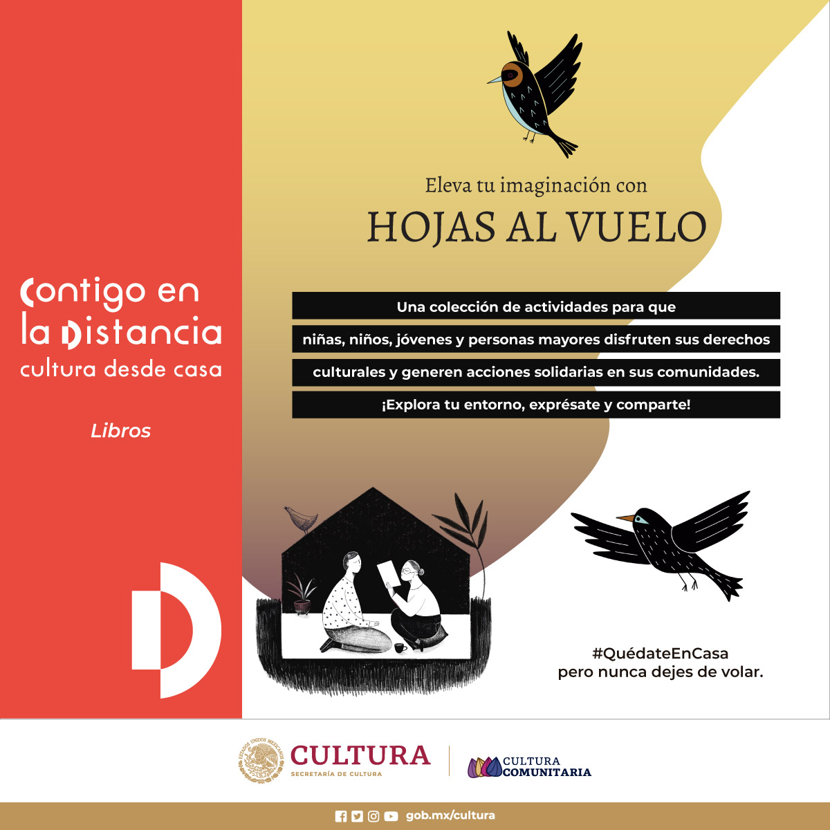 VinculaCultura's tweet photo. #CulturaComunitaria 

¿Te gustaría contar tu historia a través de obras de arte? ¿Qué son los recuerdos? ¿Cómo te sientes hoy? 

¡Ya llegó la sexta entrega de “Hojas al vuelo” 🍃!

¡A volar! 👉🏽 https://t.co/6aIbpXECic

#ContigoEnLaDistancia https://t.co/fQhDvfwy4b