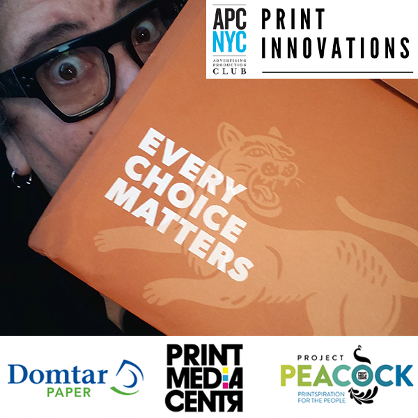 PrintMediaCentr's tweet photo. Choose Printspiration! Join @apcnyc, @AshleyMaydak @DomtarPaper, and me @PrintPros tonight at 5:30PM ET. EVERYONE IS WELCOME - Register here: https://t.co/r7dv9ZunIP CA CAWW! #apcnyc #paperiscool #projectpeacock #printinnovations #paper #design #marketing #branding #advertising https://t.co/EBx0OFj68m