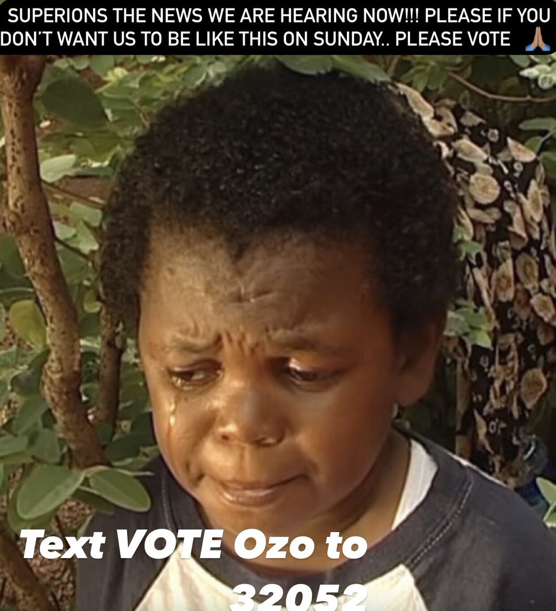 ozo_chukwu's tweet photo. superi⭕️ns God no go shame us oo!😭

These last minutes votes count!

Let’s do this and finish strong!💪🏽 

Kindly Text “VOTE Ozo to 32052”🙏🏽
https://t.co/4x1AA5wDzi

#ichooseOZO #BBNaija https://t.co/nJmqgFqJex