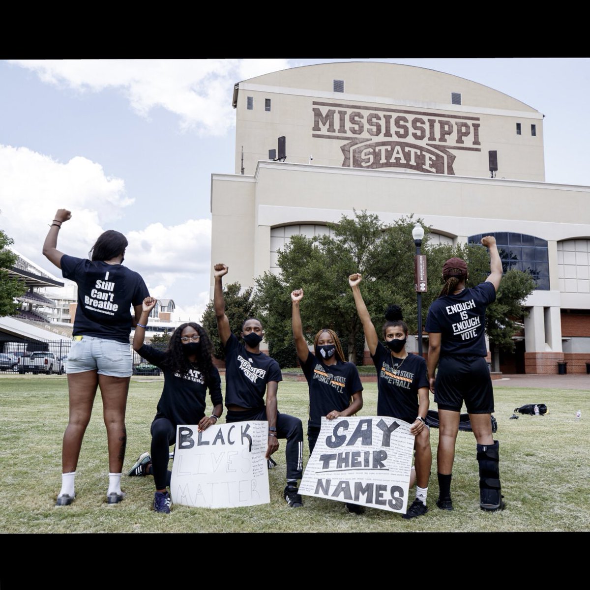 God has given me a platform to use my voice❤️ today’s march was an absolute success!! #BlackLivesMatter