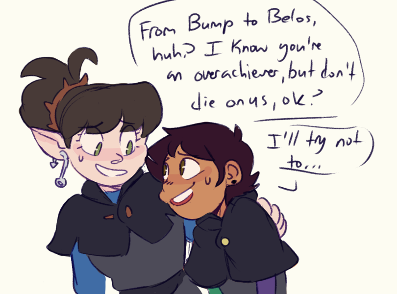 TOH doodles!! babie King, thoughtful Amity, and Viney and Luz bein friends - something I hope we'll see more of!! #tohfanart