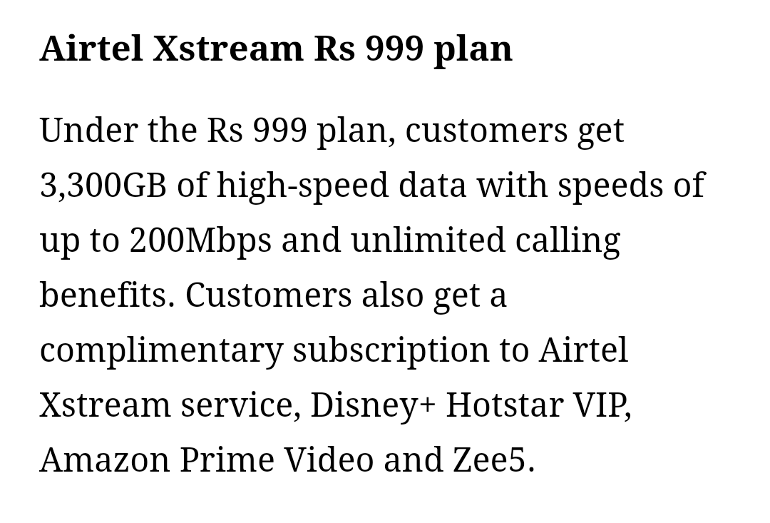 alanmamaexe's tweet photo. @IndianExpress @Airtel_Presence  @airtelindia  I am a Airtel broadband user with 999 plan. Sorry, the below mentioned OTT services are not available in this plan. The data published in Indian express article is wrong. Only the xstream is made available. Airtel is cheating! https://t.co/v4dspJWAU0