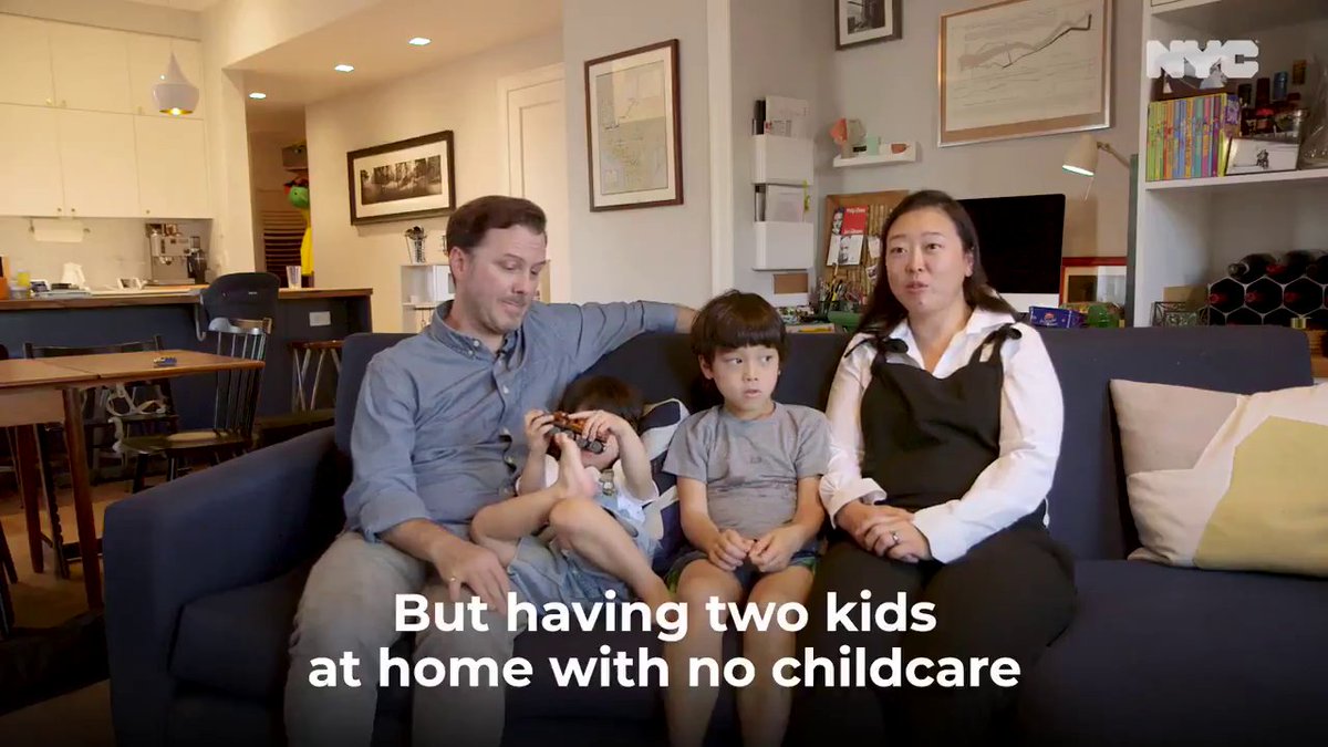 “Having two kids at home with no childcare is definitely challenging.” I have a number of students who lost parents, aunts, uncles, and grandparents due to COVID-19. Also, cool having a photo of your son with the words "definitely challenging" underneath. (16/19)