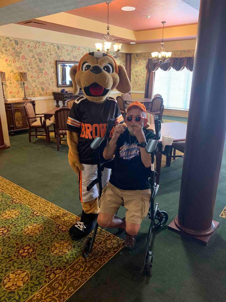 NorthpointeOaks's tweet photo. #TrilogyTailgate what a fun day for our residents❤️🤍🤎🧡🏈 Brutus &amp; Chomps https://t.co/c3kJM8qT8r
