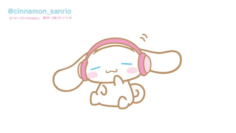 cinnamoroll jamming to music