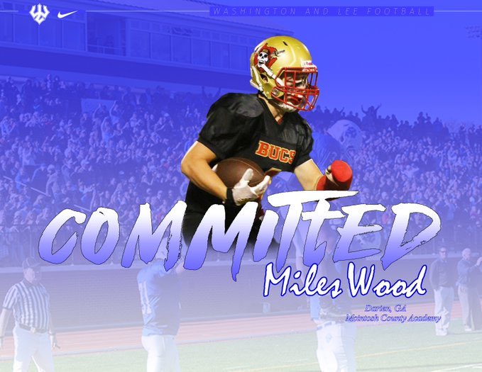 MilesWood16's tweet photo. I want to give a huge thanks to the coaches that gave me an opportunity to play at the next level. I’m extremely excited to announce my commitment to attend and play football at Washington &amp; Lee University! Go Generals! @WashandLeeFB @CoachJones_WL @coach_vj @coachlerose https://t.co/TRrh2Cshjn