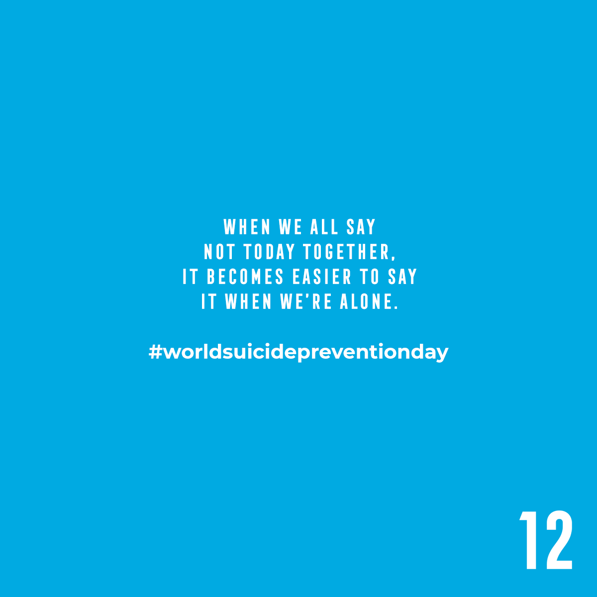 12creativeco's tweet photo. #worldsuicidepreventionday message from @camhfoundation  💜 💙 
-
Click here for #suicidepreventionresources and more education tools https://t.co/JjM137IO1Z https://t.co/ddR0XrF6QT