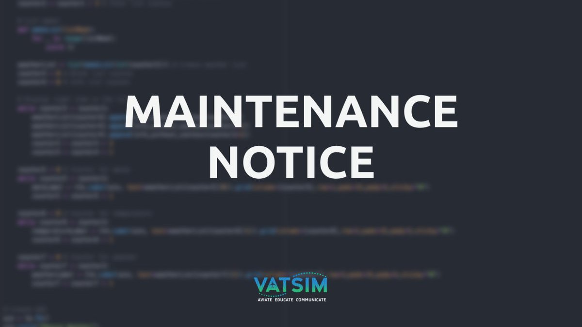🚨On Friday, 18th September from 00:00z onwards we will be performing upgrades to our database cluster, which could affect some of our web services during the maintenance window. As always, the latest updates can be found at network-status.vatsim.net/incidents/31583.