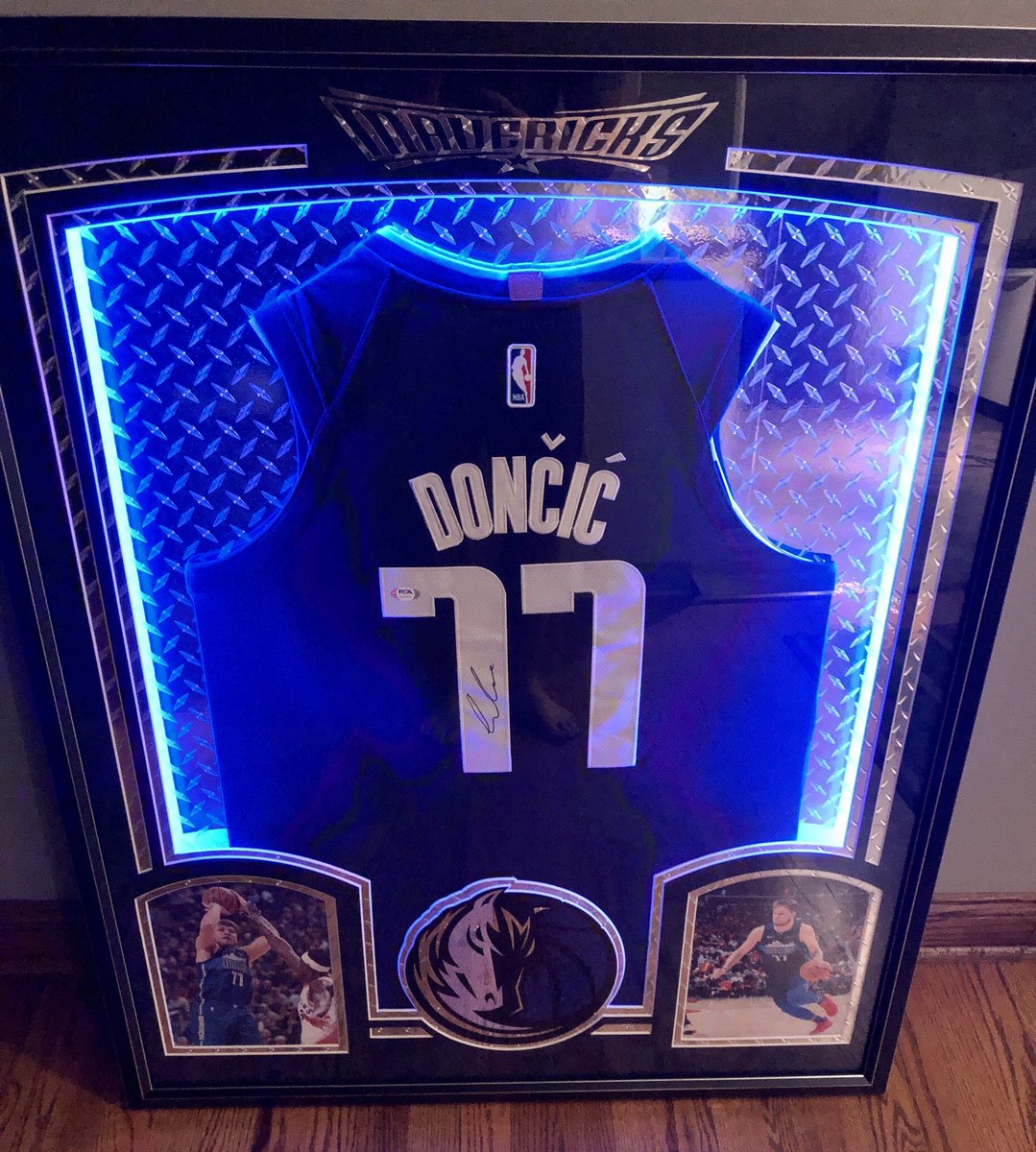 Dr. Drew, PharmD on Twitter: "Today's #mailday part 4 gets it own tweet! Luka  Doncic PSA Cert Signed and Framed Jersey with some wild LED features to  kick it up a notch!
