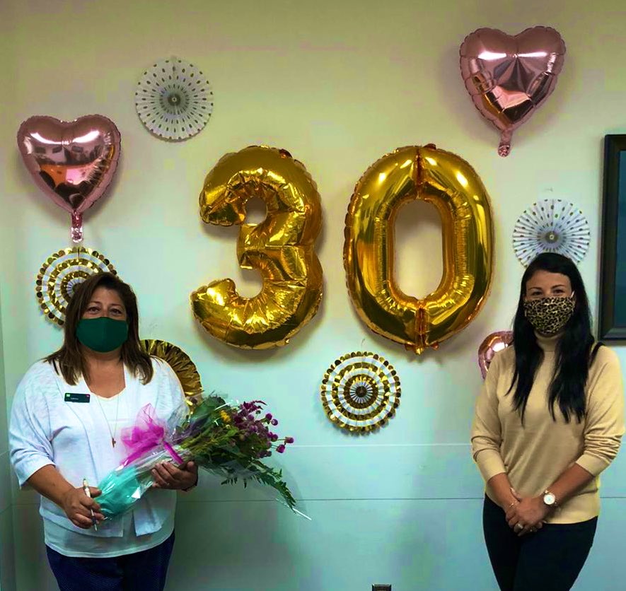 Celebrated an impressive milestone of one of our colleagues today.  Happy 30th Anniversary with TD Sabrina! @tdpauld