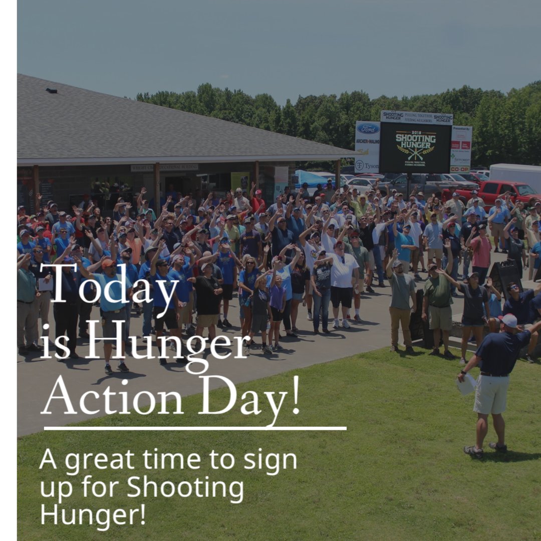 Today is hunger action day! Sign up to come shoot with us on 9-24 in Nashville and let’s feed the hungry! shootinghunger.com