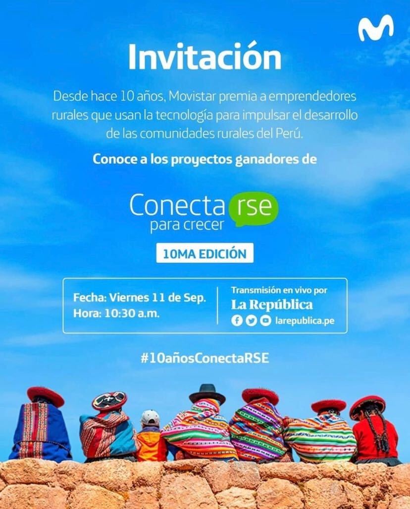 Desde hace 10 años, <a href="/MovistarPeru/">Movistar Perú</a> premia a emprendedores rurales que usan la tecnología para impulsar el desarrollo de las comunidades rurales del Perú. Este año, The Learning Factor se enorgullece de ser parte de tan importante premio. #TLF #TheLearningFactor #10añosConectaRSE