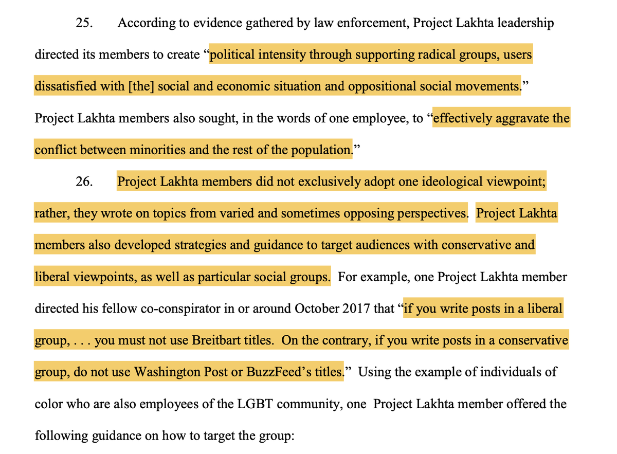 18. As I've told you as far back as my Dec 2016 "Game Theory" thread, the Russians play left and right. As long as they get chaos, hatred, and hopefully violence in the United States. And they have a literal handbook.