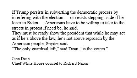  Leading up to what may be our last free election, each of us must decide if we stand on the side of democracy and our constitution, or if we are willing to give up our hard-won freedoms.  @RYP__   @AliasPrivateer   @VetsWall