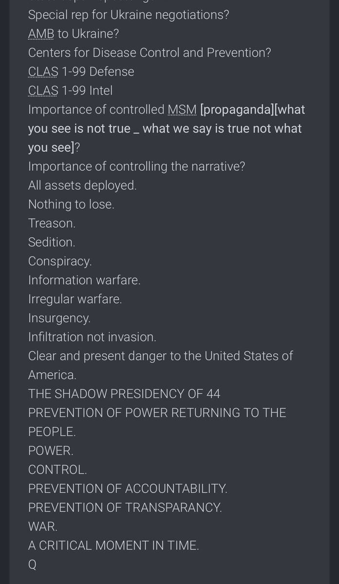 4645-THE SHADOW PRESIDENCY OF 44PREVENTION OF POWER RETURNING TO THE PEOPLE.POWER.CONTROL.PREVENTION OF ACCOUNTABILITY.PREVENTION OF TRANSPARANCY.WAR.A CRITICAL MOMENT IN TIME.Q
