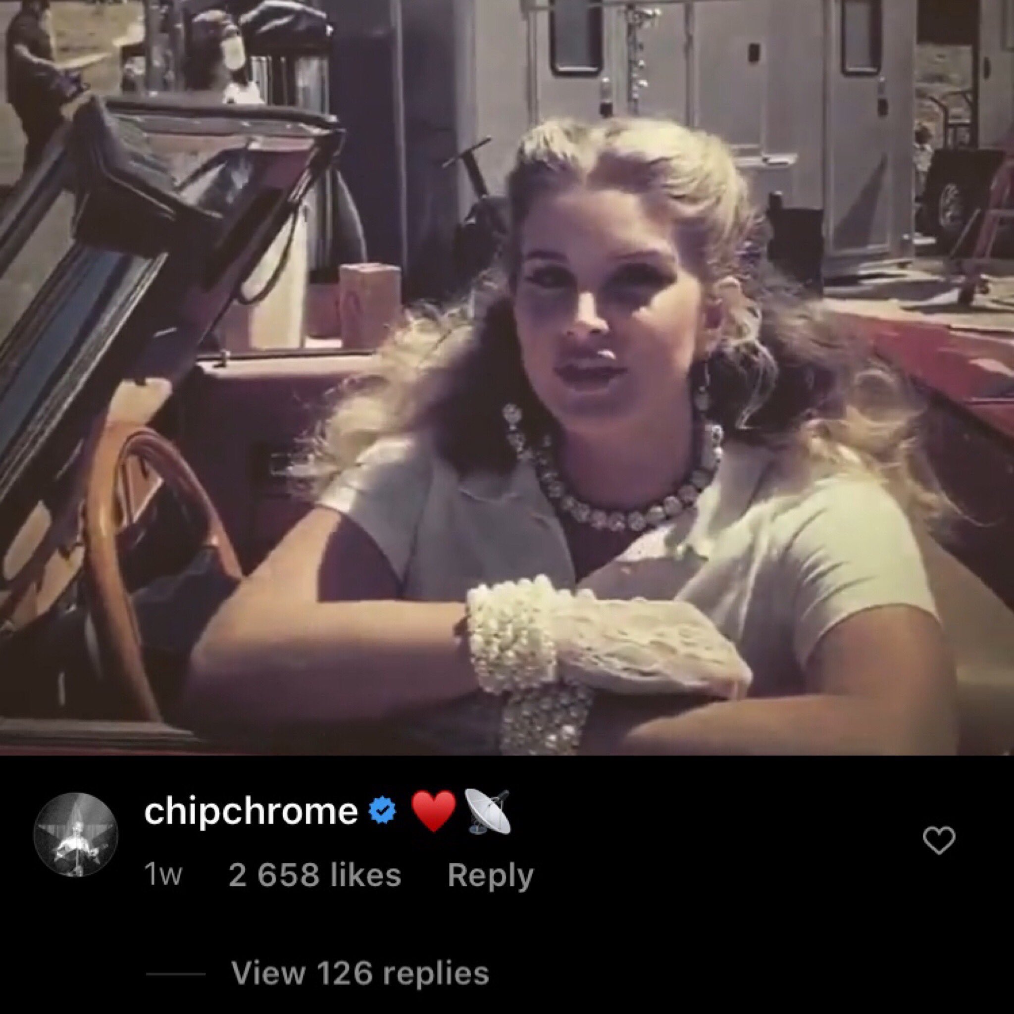 Publicación en Instagram de Lana Del Rey