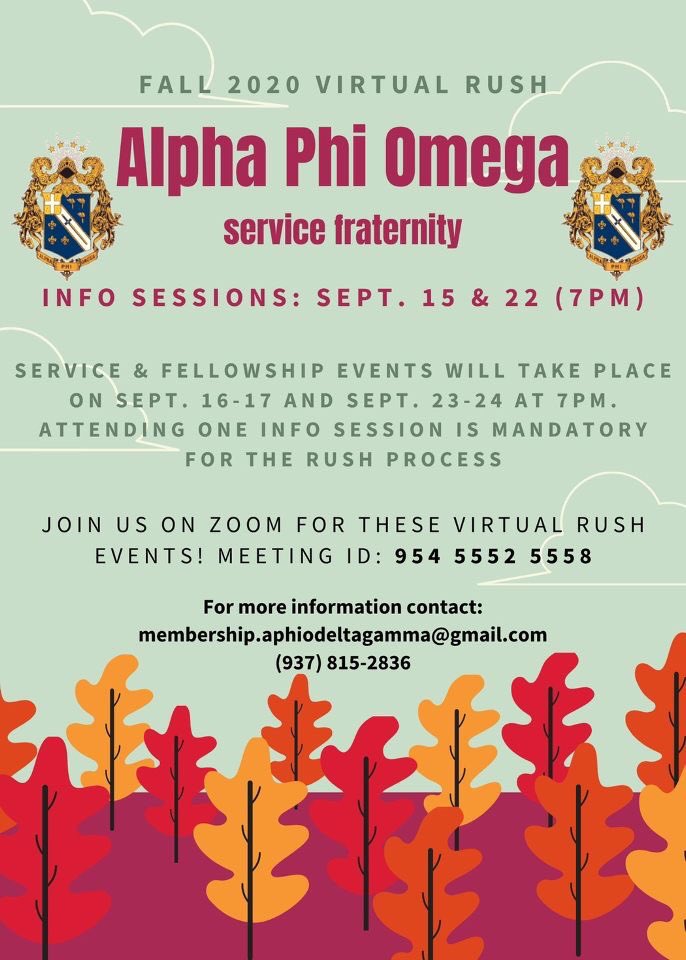 RUSH EVENTS START SOON!! Come ask your burning questions about our organization! All events can be accessed through the same zoom ID
