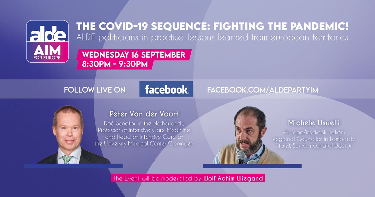 We are proud to announce the first session in a long sequence on COVID-19. Are you interested in this subject and curious what liberal European citizens think of it? Then follow the event next wednesday evening live at facebook.com/ALDEIndMembers