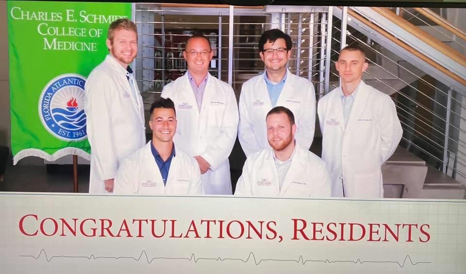 FAUmedEM's tweet photo. #tbt We are so proud of our first graduating class! Two months into their attending careers and continuing to make us proud ❤️ #FAUEM #FAUMedicine #FAUEMAlums https://t.co/jy55qyqg38