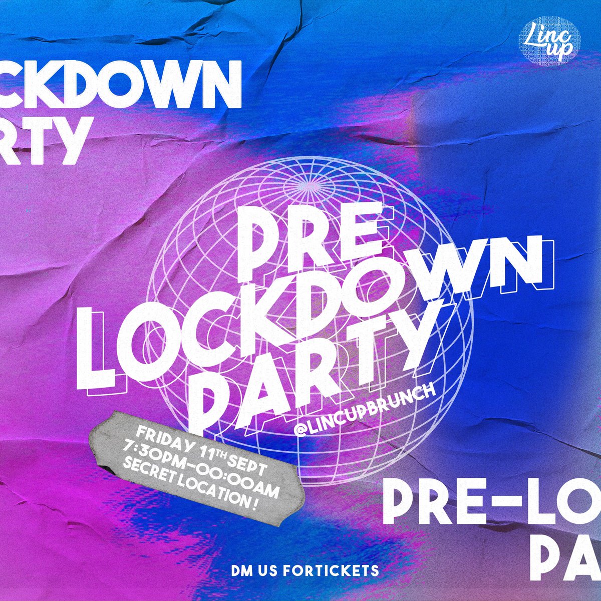 lincupbrunch's tweet photo. Pre lockdown party tomorrow
DM us for tickets &amp; location
Join us for one last shindig🥳✈️🤩 https://t.co/74qAHcyKlC