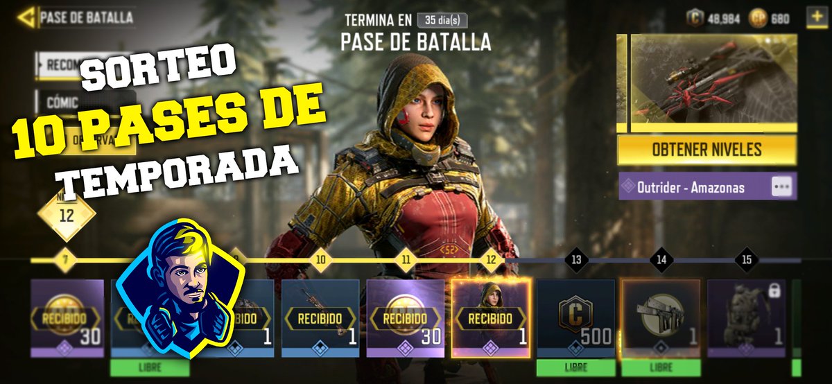 TuruCODM's tweet photo. ⚔️SORTEO 10 pases de COD Mobile⚔️

👉Link del sorteo: https://t.co/apyXWnluX6

Cuantas mas cosas hagas mas probabilidades de ganar tendrás, suerte a todos !! https://t.co/bQnbsWbg3k