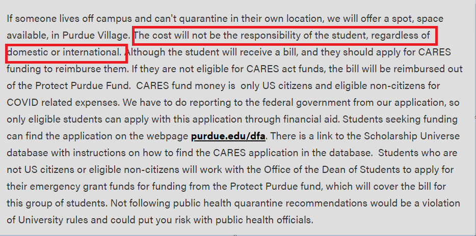 PurdueGrads's tweet photo. MAJOR UPDATE: @LifeAtPurdue acted on one of GROW's demands:
The fee for isolation/quarantine at Purdue Village is now officially NOT THE RESPONSIBILITY OF THE STUDENT & will be covered by the university.
Thanks for helping us achieve this VICTORY <3 <3 <3
#protectpurdue https://t.co/qSMAsvzU9z