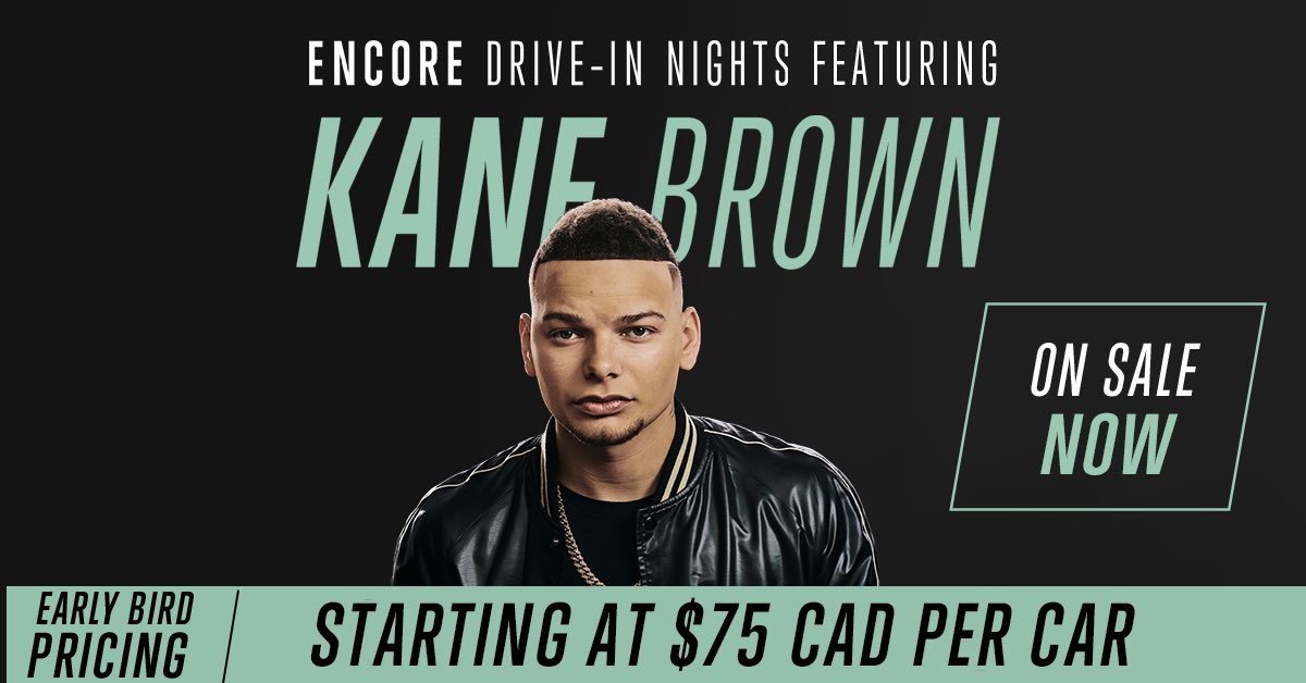 R Entertainment Co (@rentertainmentc) on Twitter photo Today is the day! <a href="/kanebrown_music/">Kane brown</a> tickets on sale NOW!
Buy your 🎟 at ➡️ ticketmaster.com/encore-kanebro…
One night only!
🎥 Exclusively filmed for this night and our drive-in theater.
Show is on 8/29/2020 🎸 Today is the day! <a href="/kanebrown_music/">Kane brown</a> tickets on sale NOW!
Buy your 🎟 at ➡️ ticketmaster.com/encore-kanebro…
One night only!
🎥 Exclusively filmed for this night and our drive-in theater.
Show is on 8/29/2020 🎸