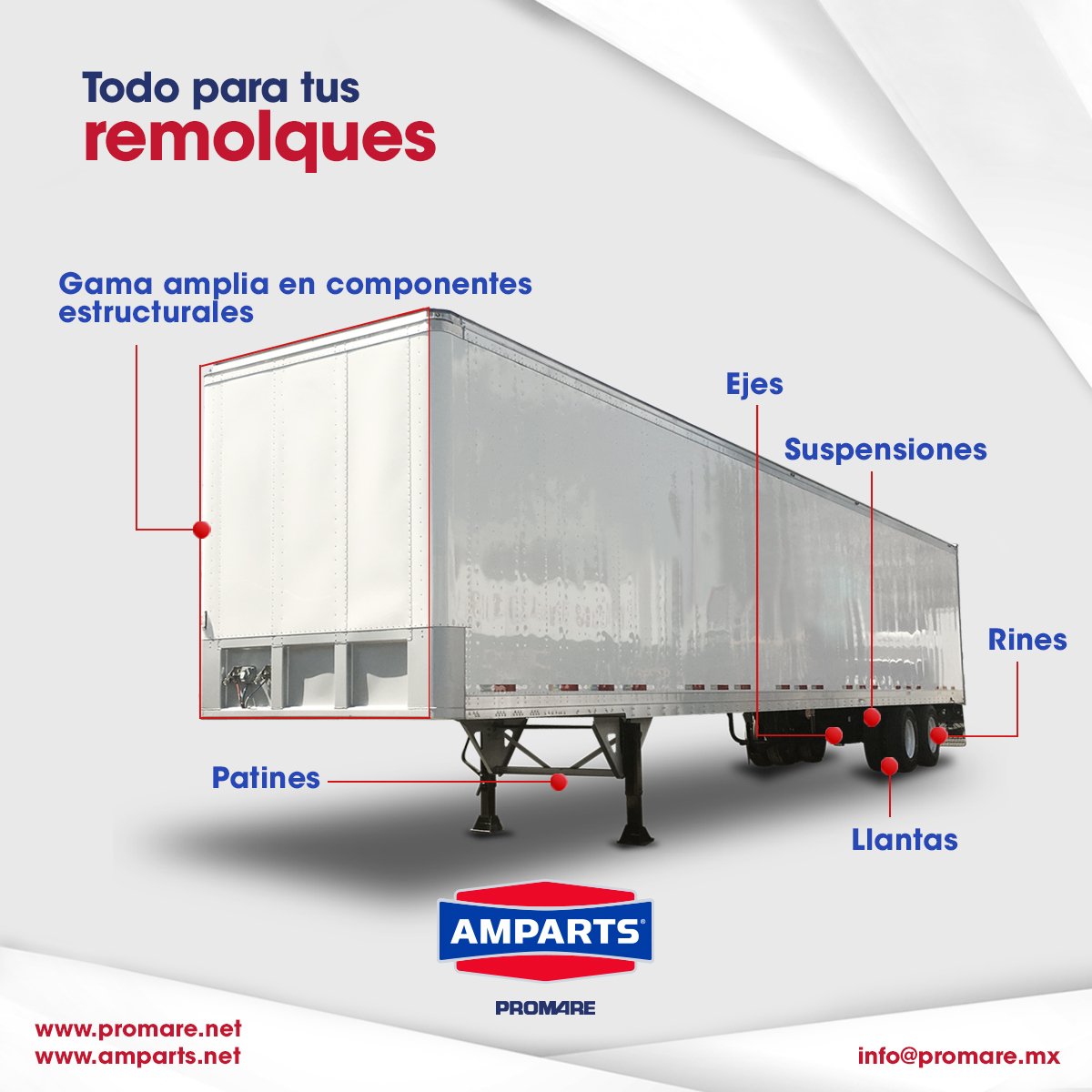 Contamos con las mejores marcas de productos para tu remolque para que siempre llegues seguro a tu destino.

#Miremolquesiempreseguro ¡Visítanos! 👉 bit.ly/2G6JexR

#ConAMPARTSSeguroLlego
#FamiliaAmparts
#MarcasLideresParaRemolque