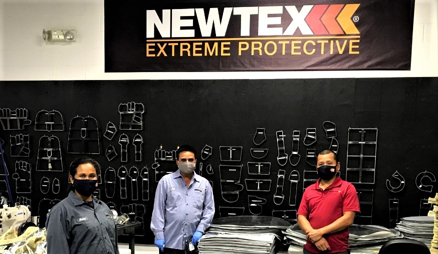 NewtexInc's tweet photo. Newtex Team Members make some of the worlds most Extreme Safety Apparel. But today, our new Logo Covid Masks are our favorite PPE! #doyourpart #respecteachother #newtexindustries#covid19 https://t.co/mjLt6spTeJ