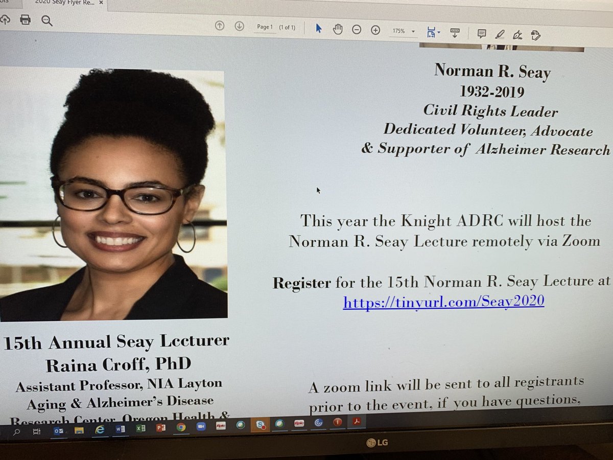 So excited for my colleague and friend Raina Croff, looking forward to her Norman R. Seay lecture on 10/13: Black Joy Matters in Aging Research.”